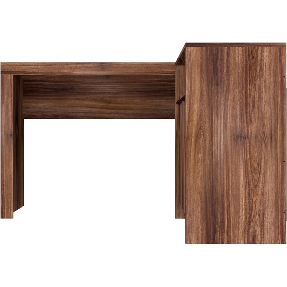 calabria dark brown l shaped desk   