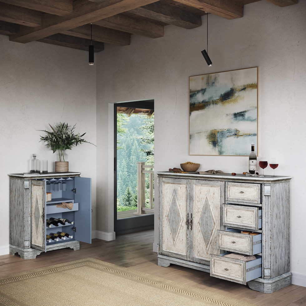 calah gray sideboard   