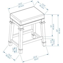 caleb black counter height stool   