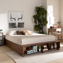 calista dark brown king bed   
