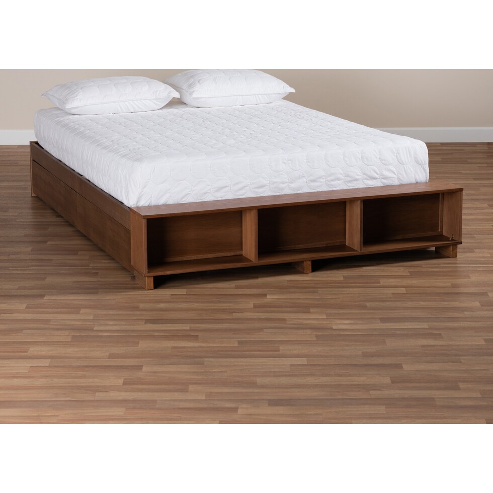 calista dark brown king bed   
