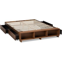 calista dark brown king bed   