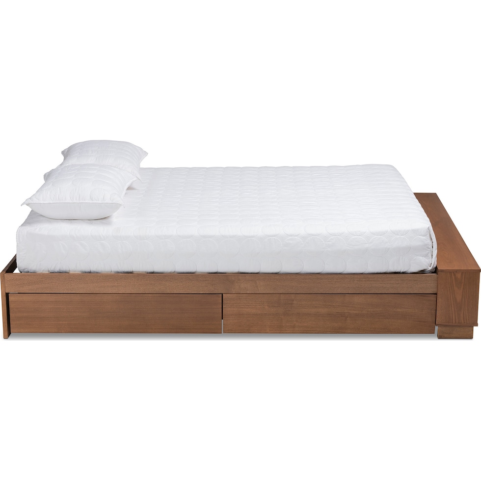 calista dark brown king bed   