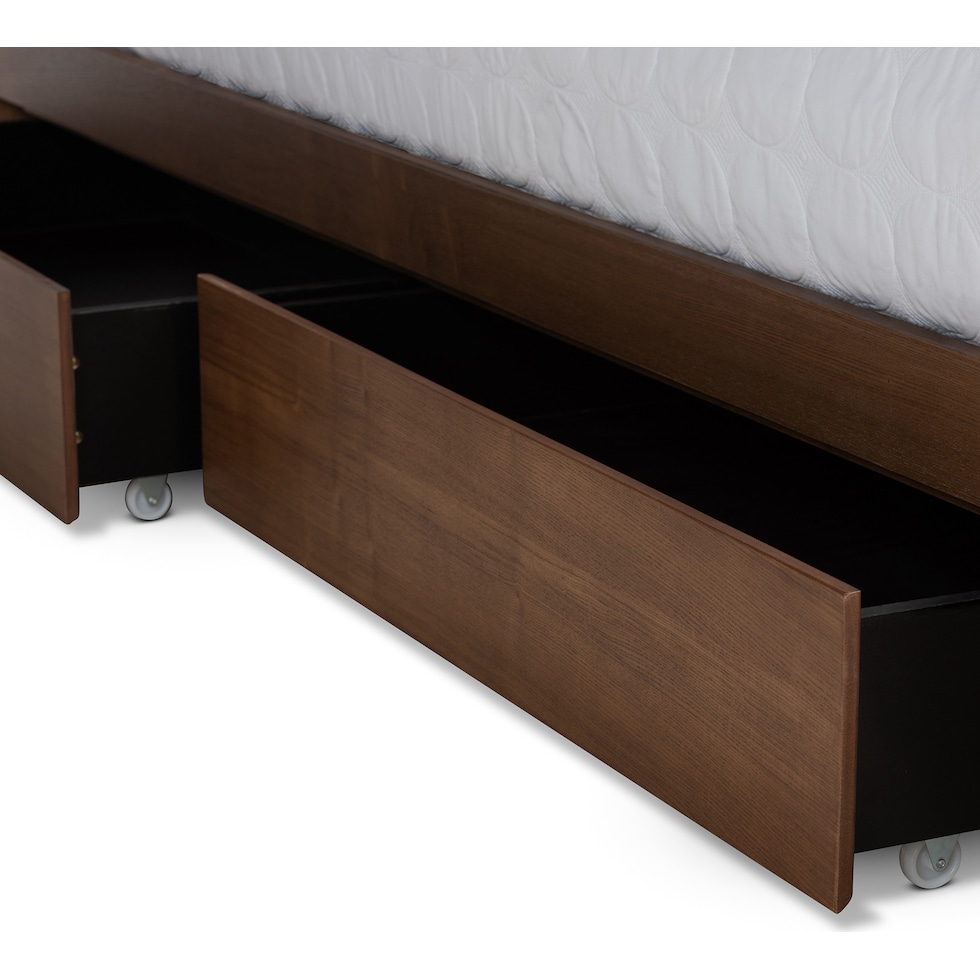 calista dark brown king bed   