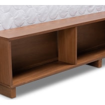calista dark brown king bed   