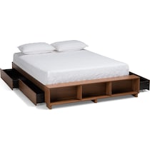 calista dark brown queen bed   