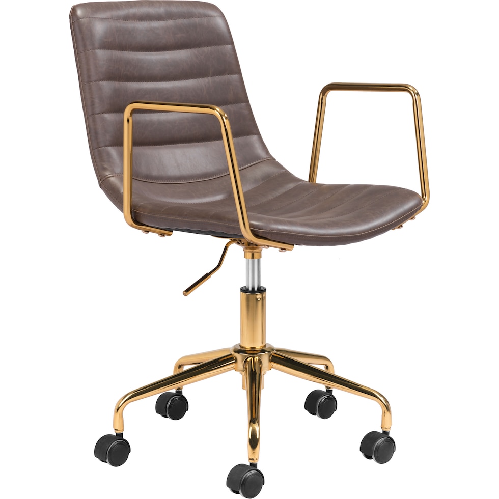callan dark brown desk chair   
