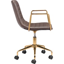callan dark brown desk chair   