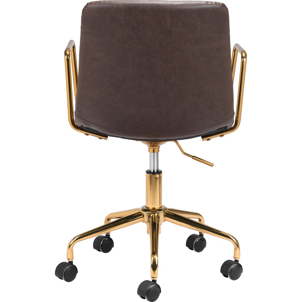 callan dark brown desk chair   
