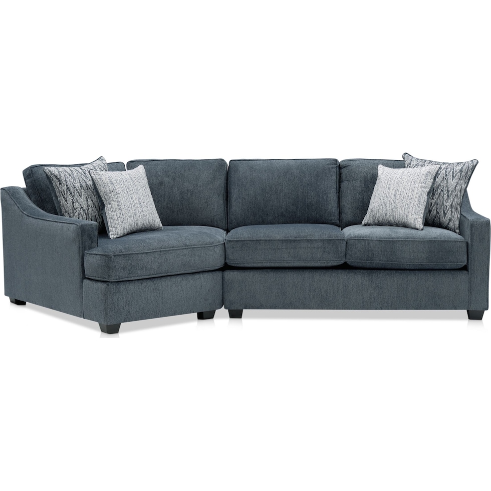 callie blue sectional   