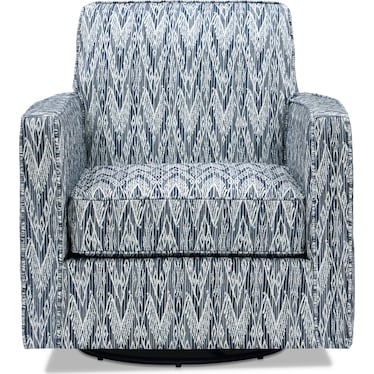 Callie Accent Swivel Chair - Navy