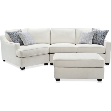 Callie 2-Piece Sectional with Cuddler and Ottoman