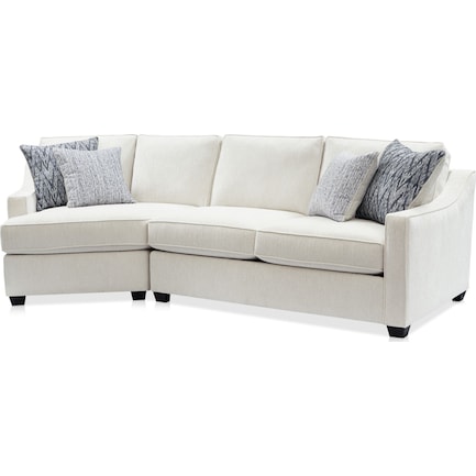 Callie 2-Piece Sectional with Left-Facing Cuddler - Ivory