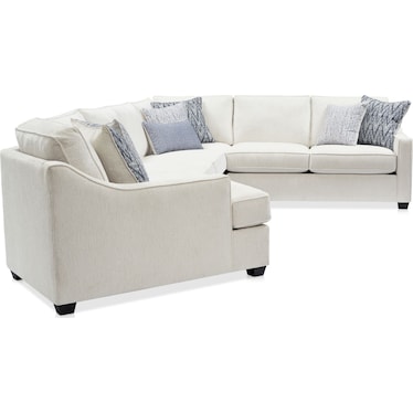 Callie 3-Piece Sectional with Left-Facing Cuddler - Ivory