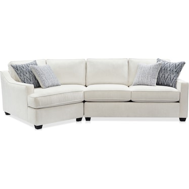 Callie 2-Piece Sectional with Left-Facing Cuddler - Ivory