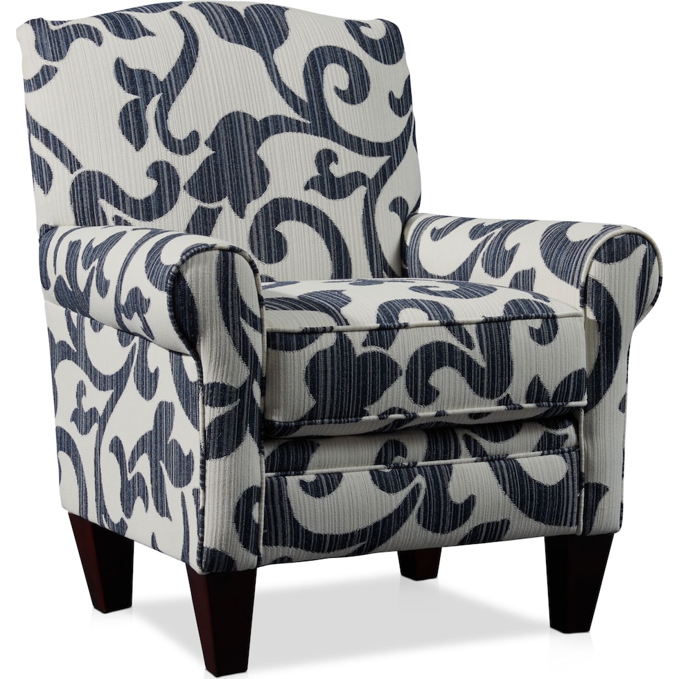 calloway blue accent chair   