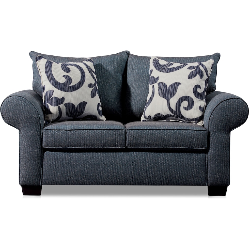calloway blue loveseat   
