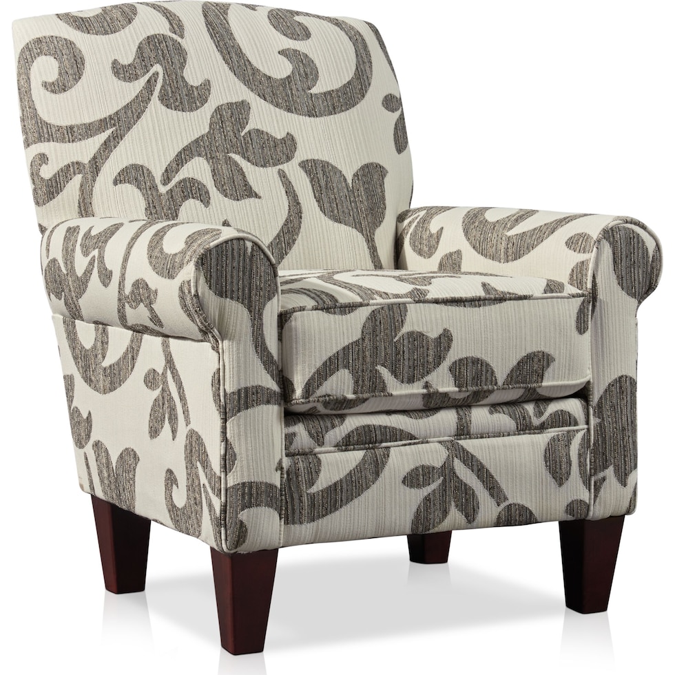 calloway gray accent chair   