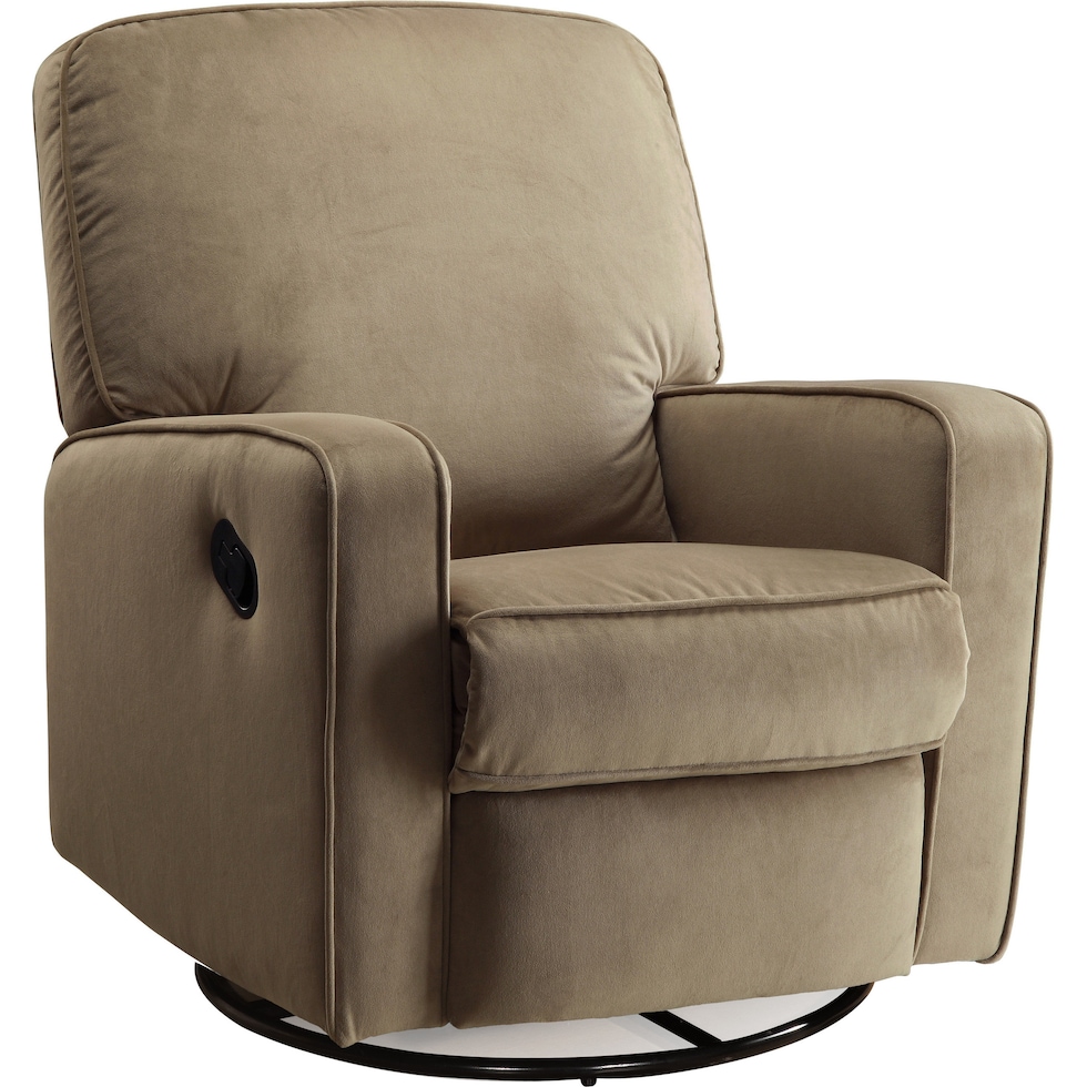 cally dark brown glider recliner   