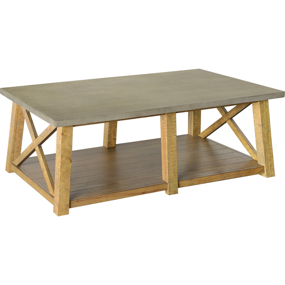calvin gray brown coffee table   