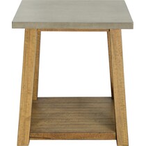 calvin gray brown end table   