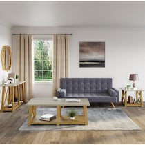 calvin gray brown sofa table   
