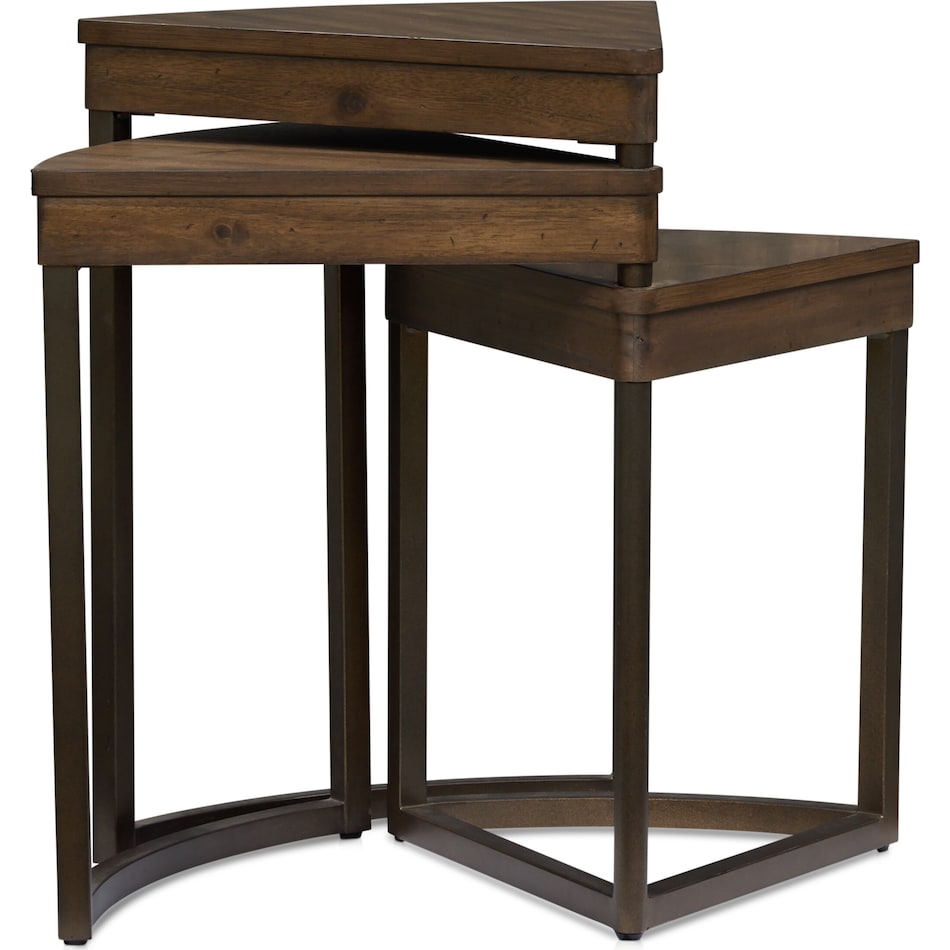 calypso dark brown chairside table   