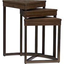 calypso dark brown chairside table   