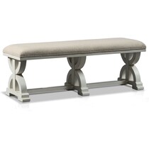 cambridge white dining bench   