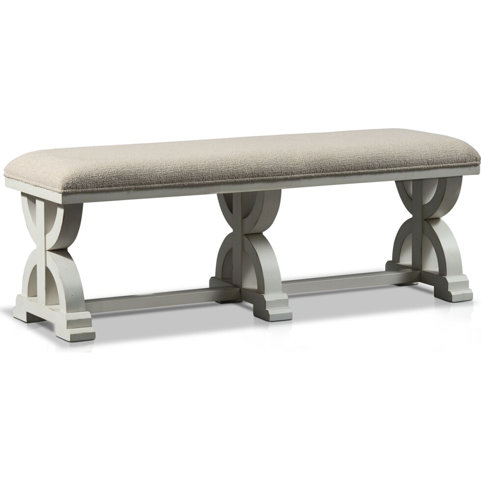 cambridge white dining bench   