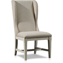 cambridge white upholstered dining chair   