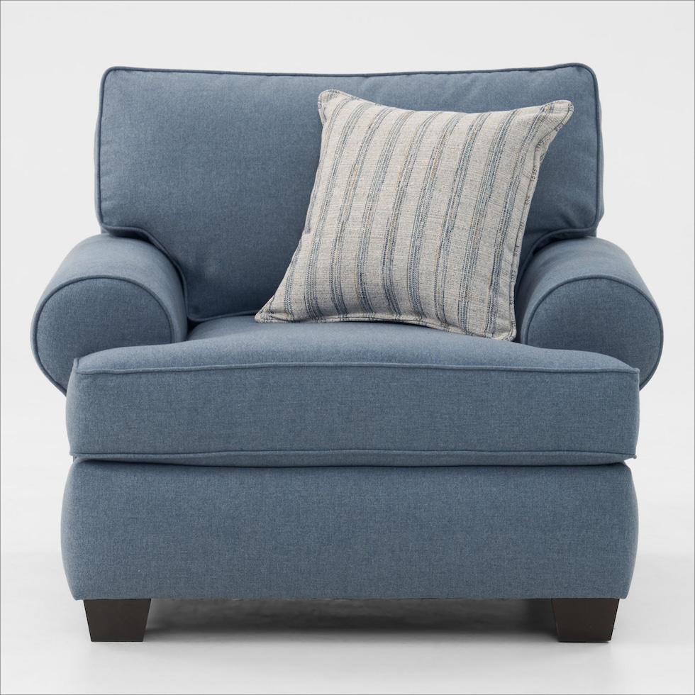 camden living room blue chair   