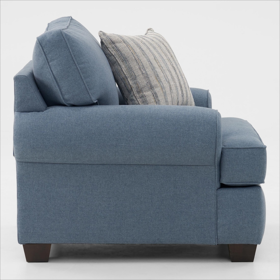 camden living room blue chair   