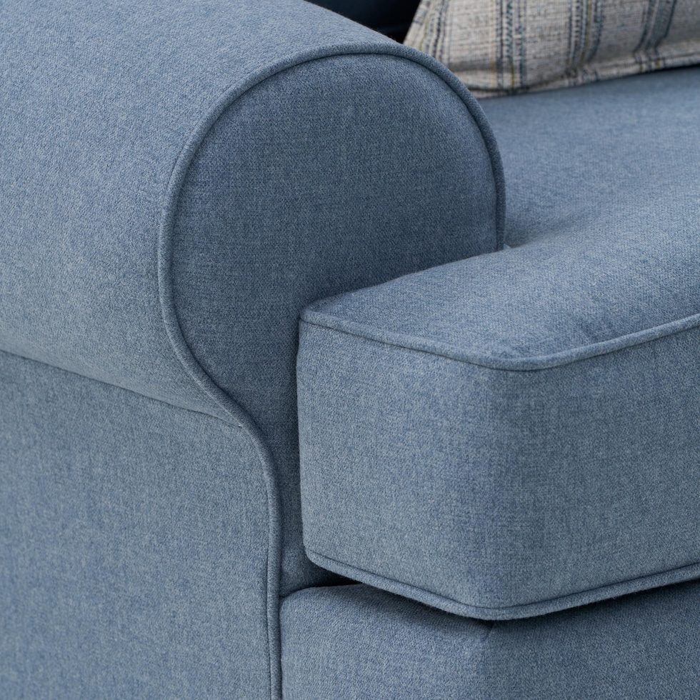 camden living room blue chair   