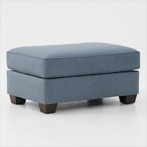 camden living room blue ottoman   