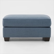 camden living room blue ottoman   