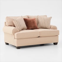 camden living room light brown loveseat   