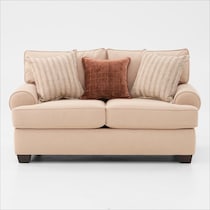 camden living room light brown loveseat   
