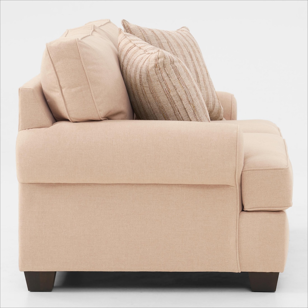 camden living room light brown loveseat   