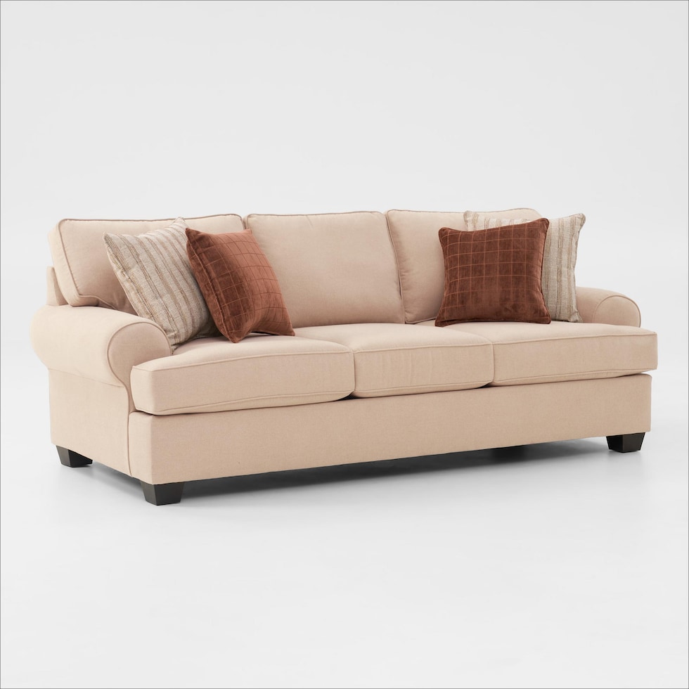 camden living room light brown sofa   