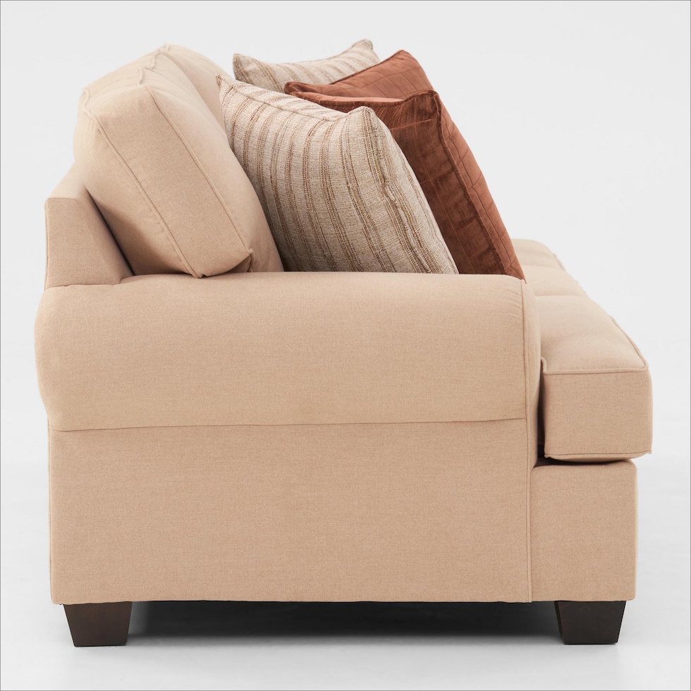 camden living room light brown sofa   