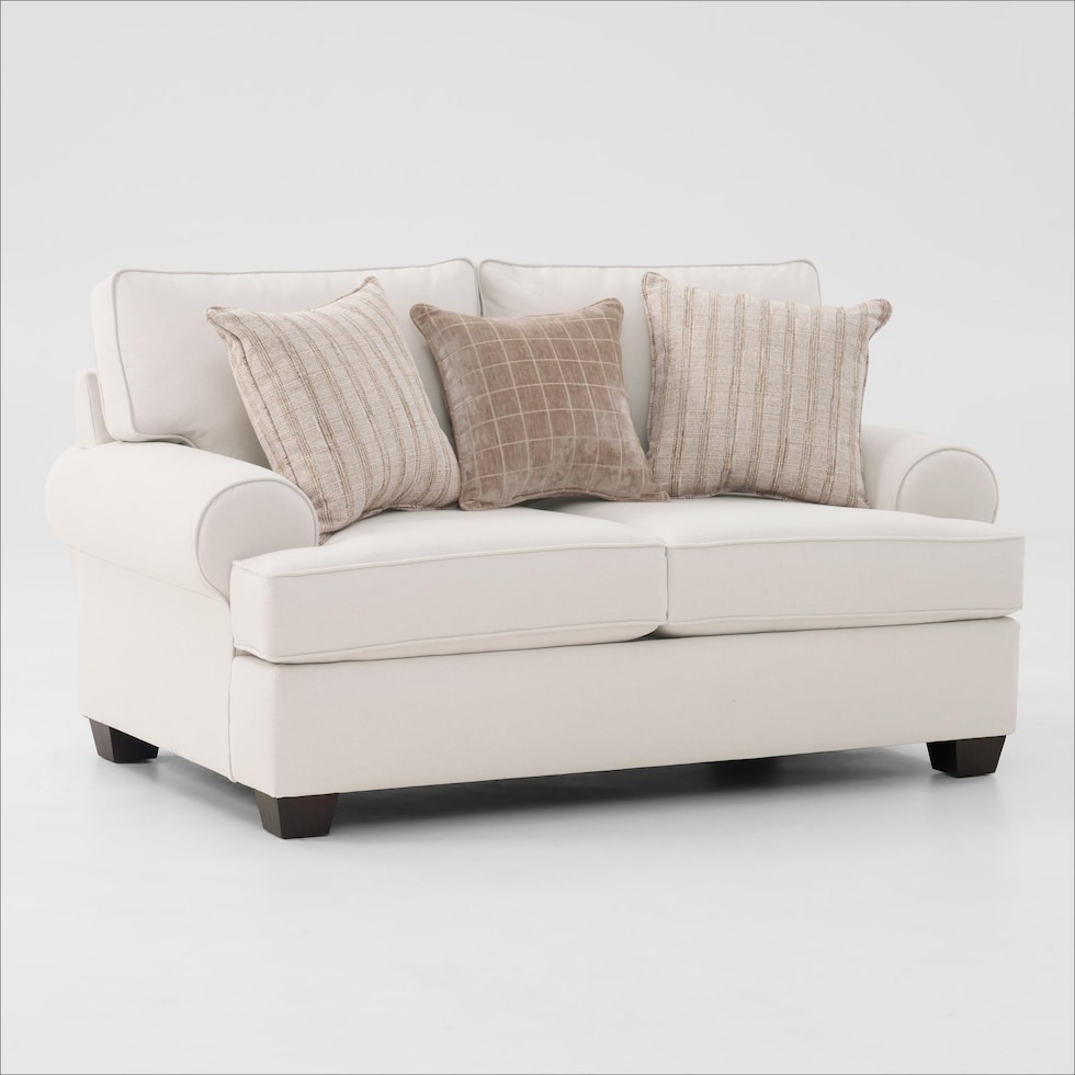 camden living room neutral loveseat   