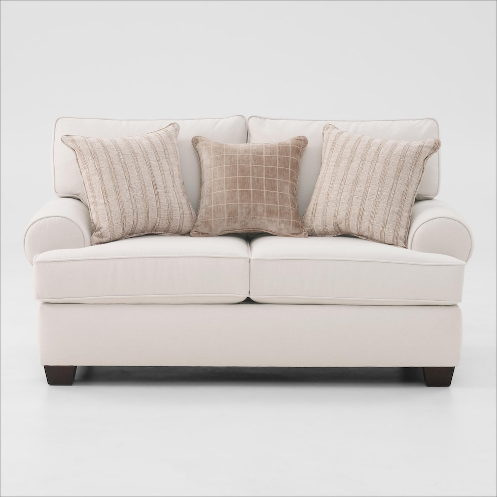 camden living room neutral loveseat   
