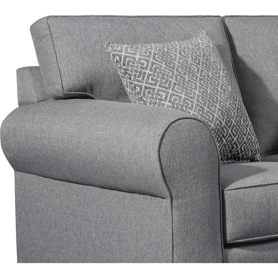 camila gray loveseat   