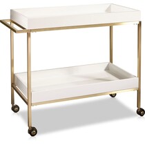 camilla white bar cart   