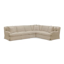 campbell depalma taupe  pc sectional with left facing sofa   