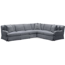 campbell dudley indigo  pc sectional with left facing sofa   