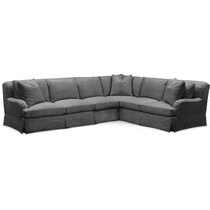 campbell gray  pc sectional with left facing sofa   