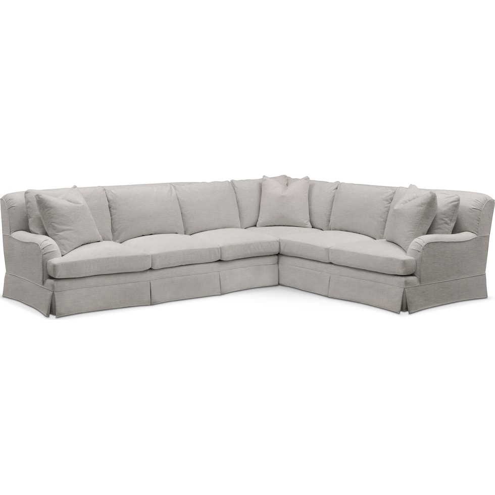campbell gray  pc sectional with left facing sofa   