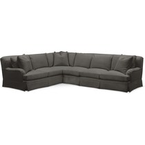 campbell gray  pc sectional with right facing sofa   